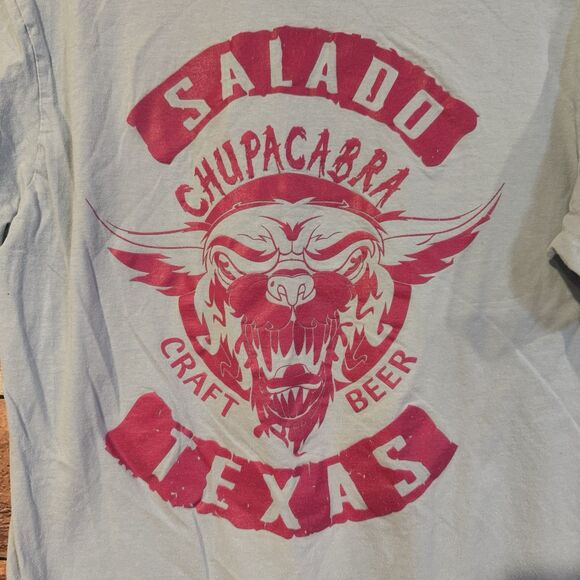 Salado Chupacabra Craft Beer Texas M T-Shirt Double Sided Brewery Logo Soft Tee - Picture 6 of 8
